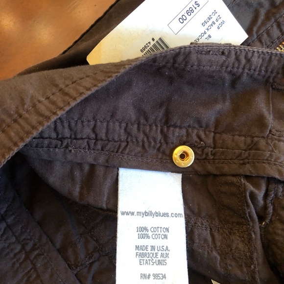 Billy Blues long cotton zip detail short - Picture 8 of 8